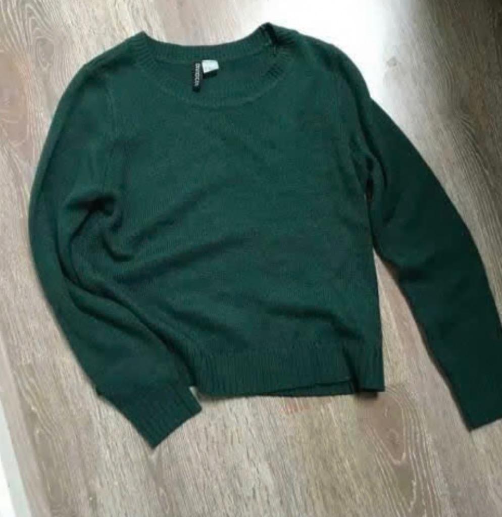 groene trui in maat 164 H&M, Kinderen en Baby's, Kinderkleding | Maat 164, Ophalen, Gebruikt, Meisje, Trui of Vest