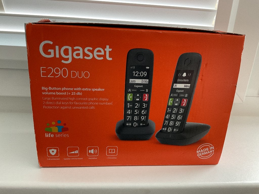 Siemens Gigaset E290 duo, Telecommunicatie, Vaste telefoons | Handsets en Draadloos, Ophalen, Zo goed als nieuw, 2 handsets