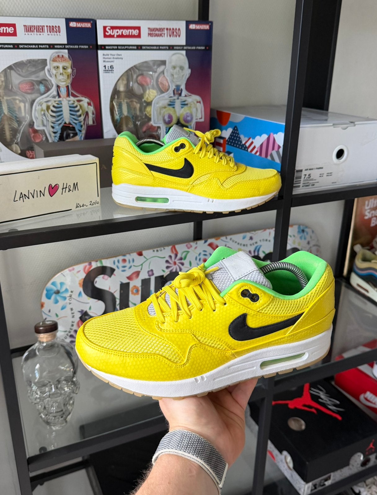 Nike Air Max 1 FB Premium QS Mercurial Pack Neo Lime, Overige kleuren, Ophalen of Verzenden, Sneakers of Gympen, Zo goed als nieuw