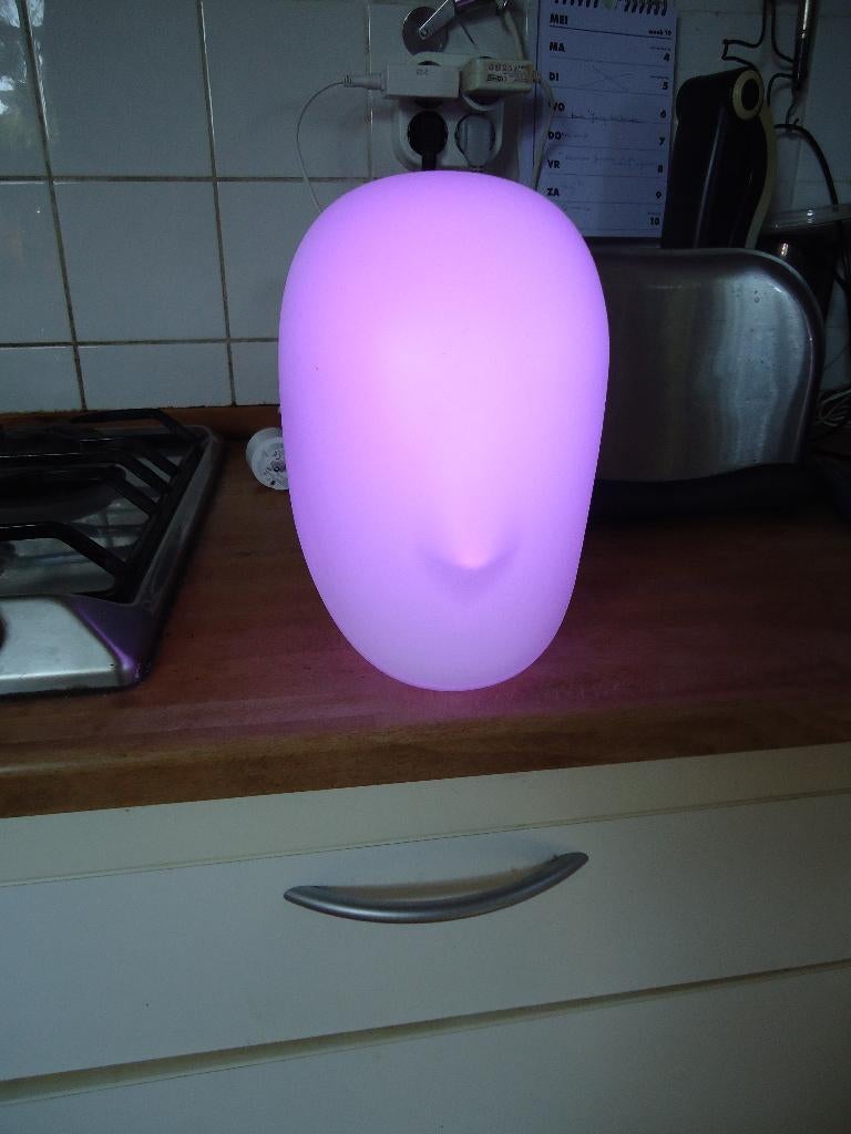 Witte Ikea Iskäma lamp, Kunststof, Ophalen of Verzenden, Zo goed als nieuw, Modern