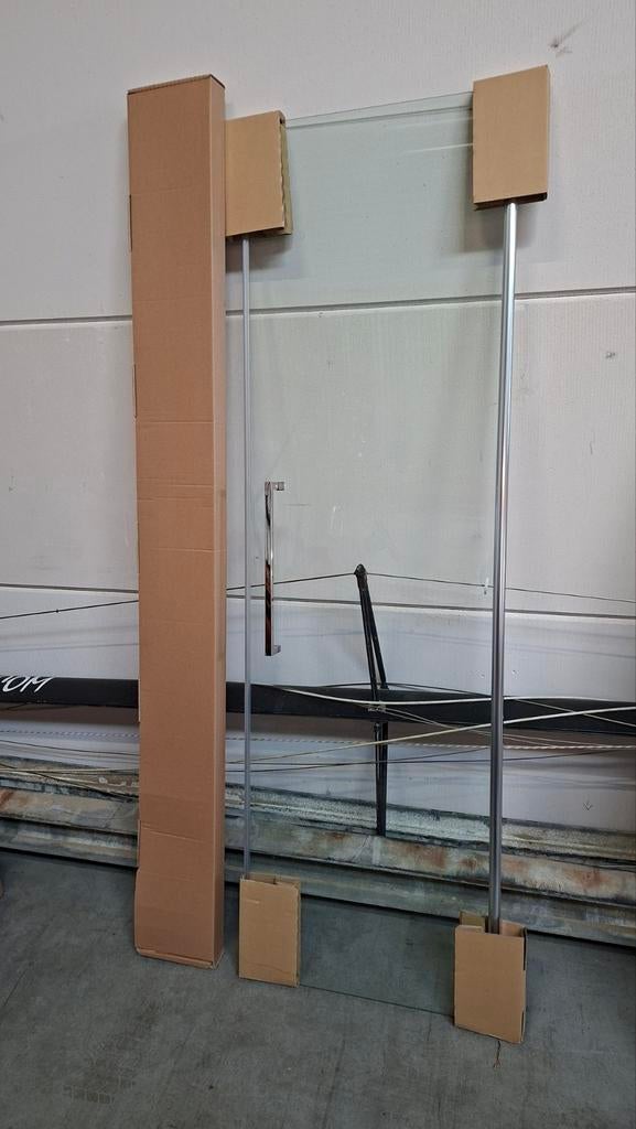 Novellen douche nis deur, Ophalen of Verzenden, Zo goed als nieuw, Minder dan 80 cm, Glasplaat