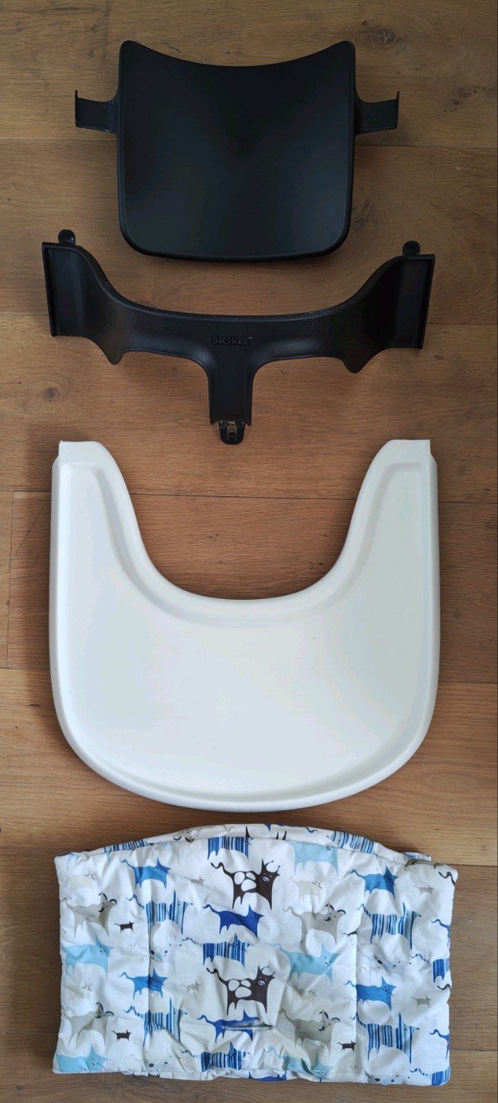 Stokke Tripp Trapp Baby Set met Tafelblad en Kussen, Ophalen of Verzenden, Gebruikt, Meegroeistoel, Afneembaar eetblad