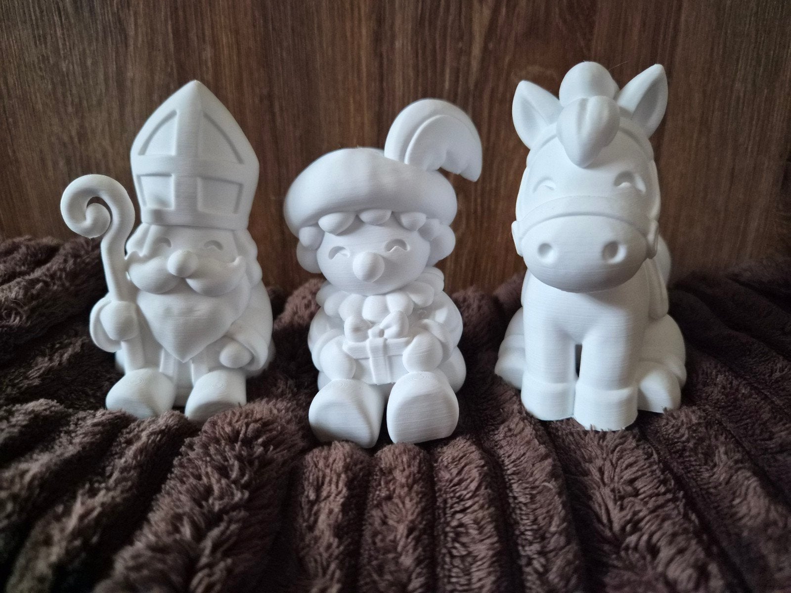 3D Geprinte Sinterklaas, Piet en Paardje - Onbeschilderd, Ophalen of Verzenden, Nieuw