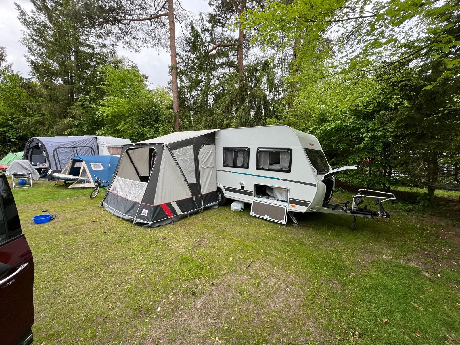 Dorema mistral deeltent voortent voor caravan, Ophalen, Gebruikt