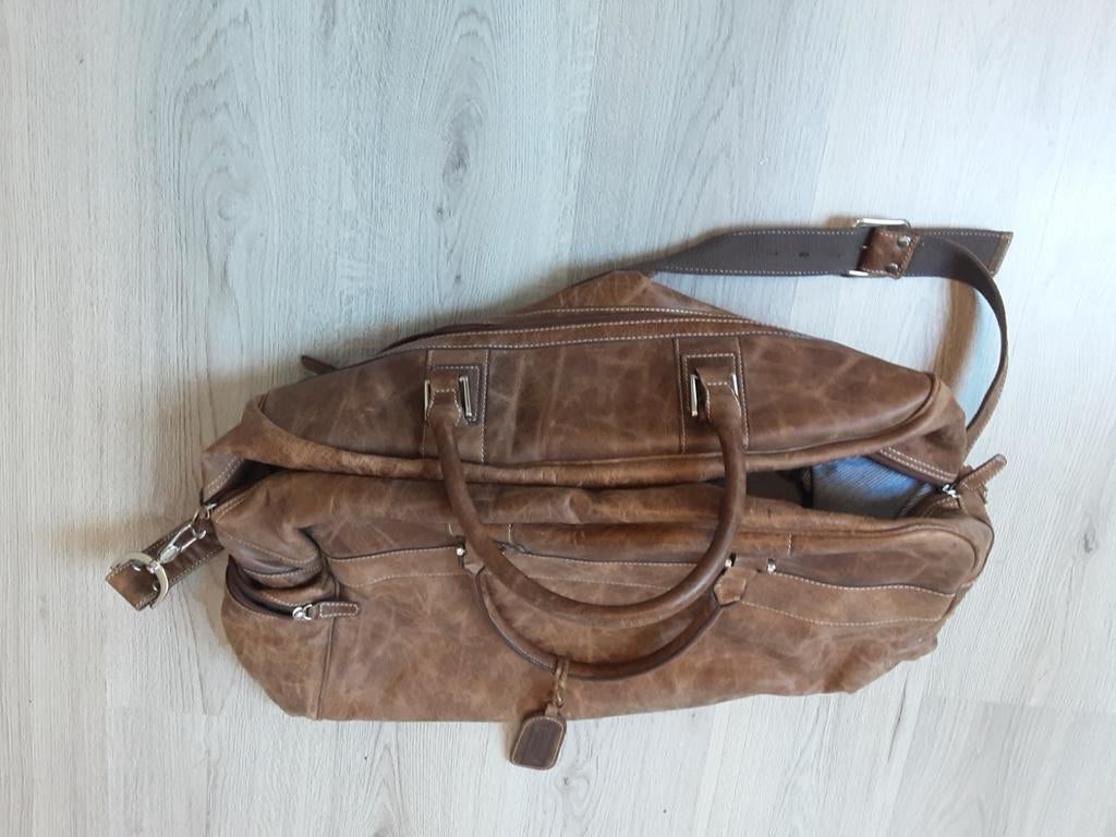 Grote weekendtas, Sieraden, Tassen en Uiterlijk, Tassen | Reistassen en Weekendtassen, 40 tot 60 cm, 30 cm of meer, Bruin, Minder dan 35 cm