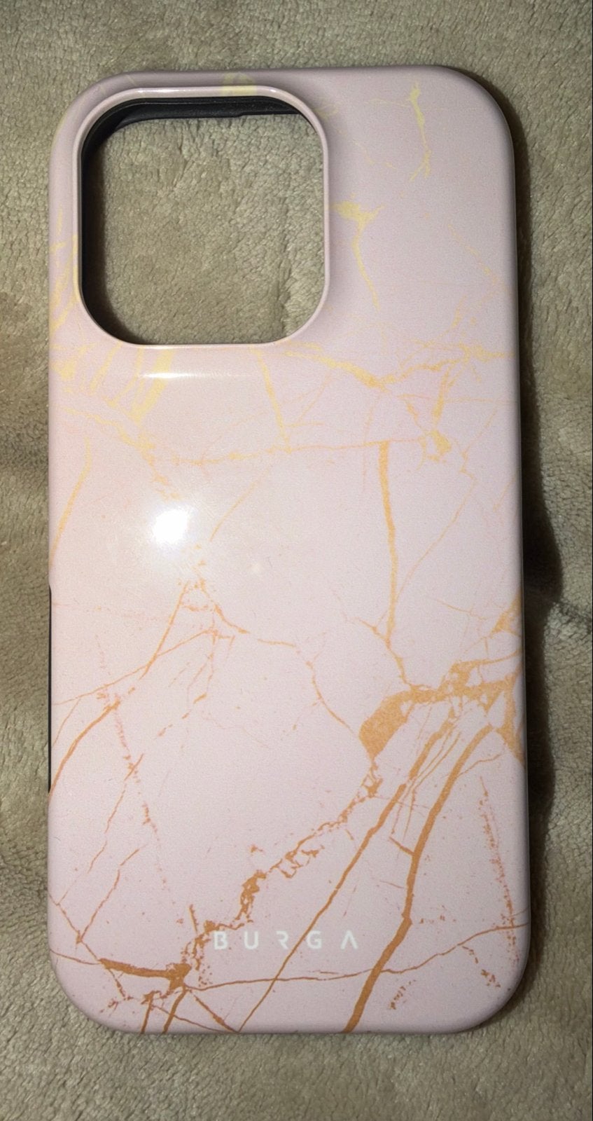 Burga iPhone 16 Pro Hoesje Roze Marmer, Kunststof, IPhone 16 Pro, Hoesje of Tasje, Ophalen of Verzenden