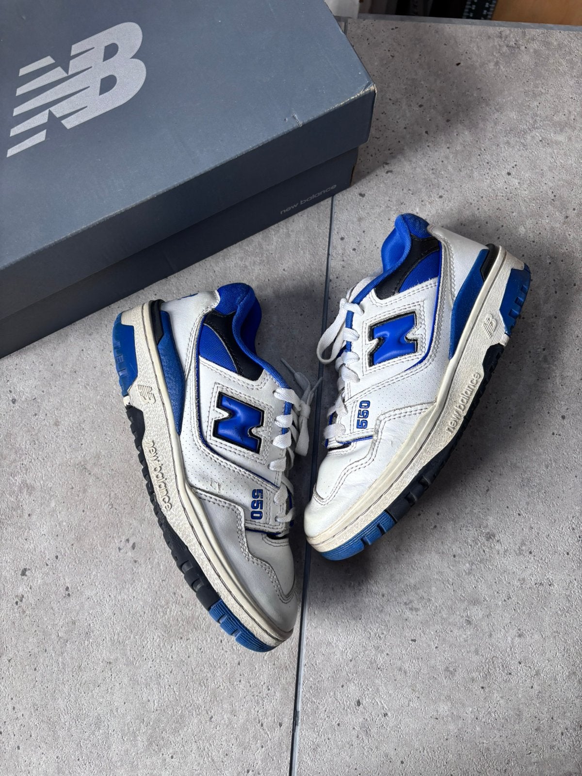 New Balance 550 Blauw Wit 37 INCL Doos, Overige kleuren, Ophalen of Verzenden, Sneakers of Gympen, Zo goed als nieuw