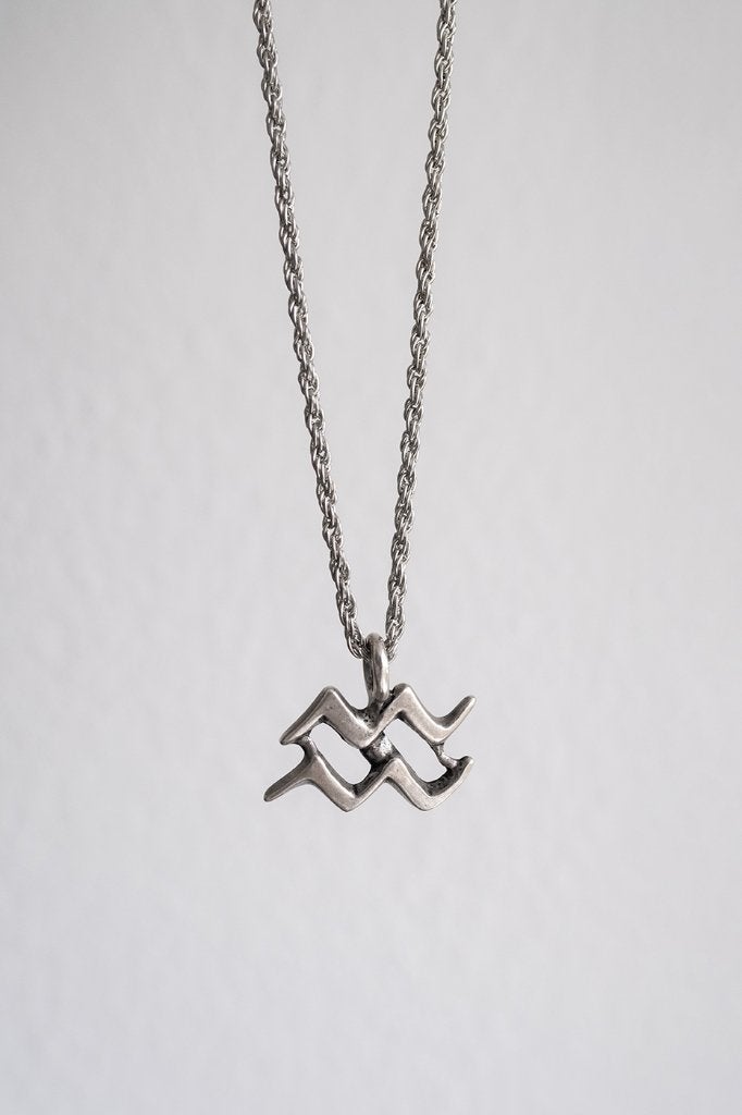 Sterling Silver Waterman Sterrenbeeld Ketting, Met hanger, Ophalen of Verzenden, Zo goed als nieuw, Zilver