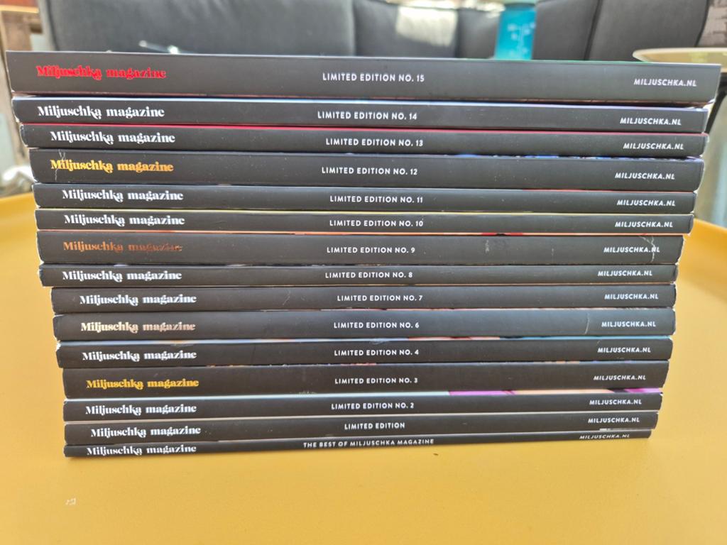 Miljuschka Magazine Limited Edition Collectie (15 stuks), Boeken, Ophalen of Verzenden, Zo goed als nieuw, Damesbladen