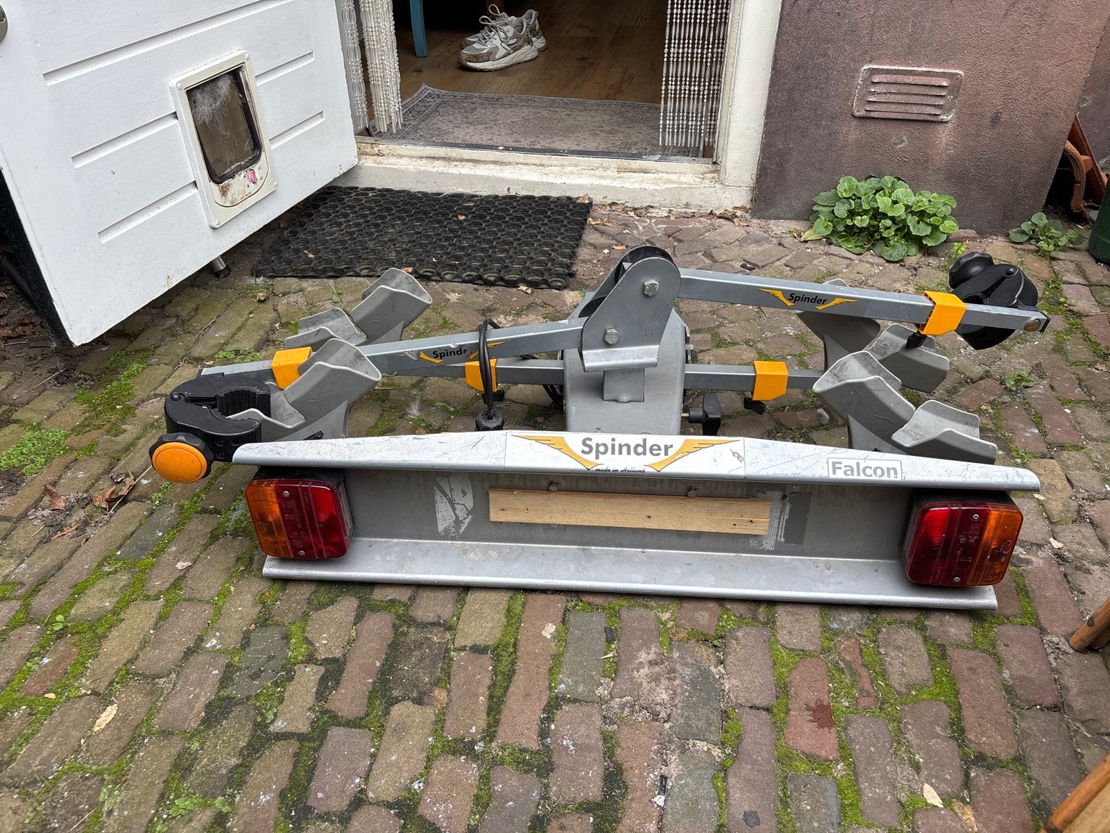 Spinder Falcon trekhaak fietsendrager voor 2 fietsen, Ophalen, 2 fietsen, Gebruikt, Trekhaakdrager