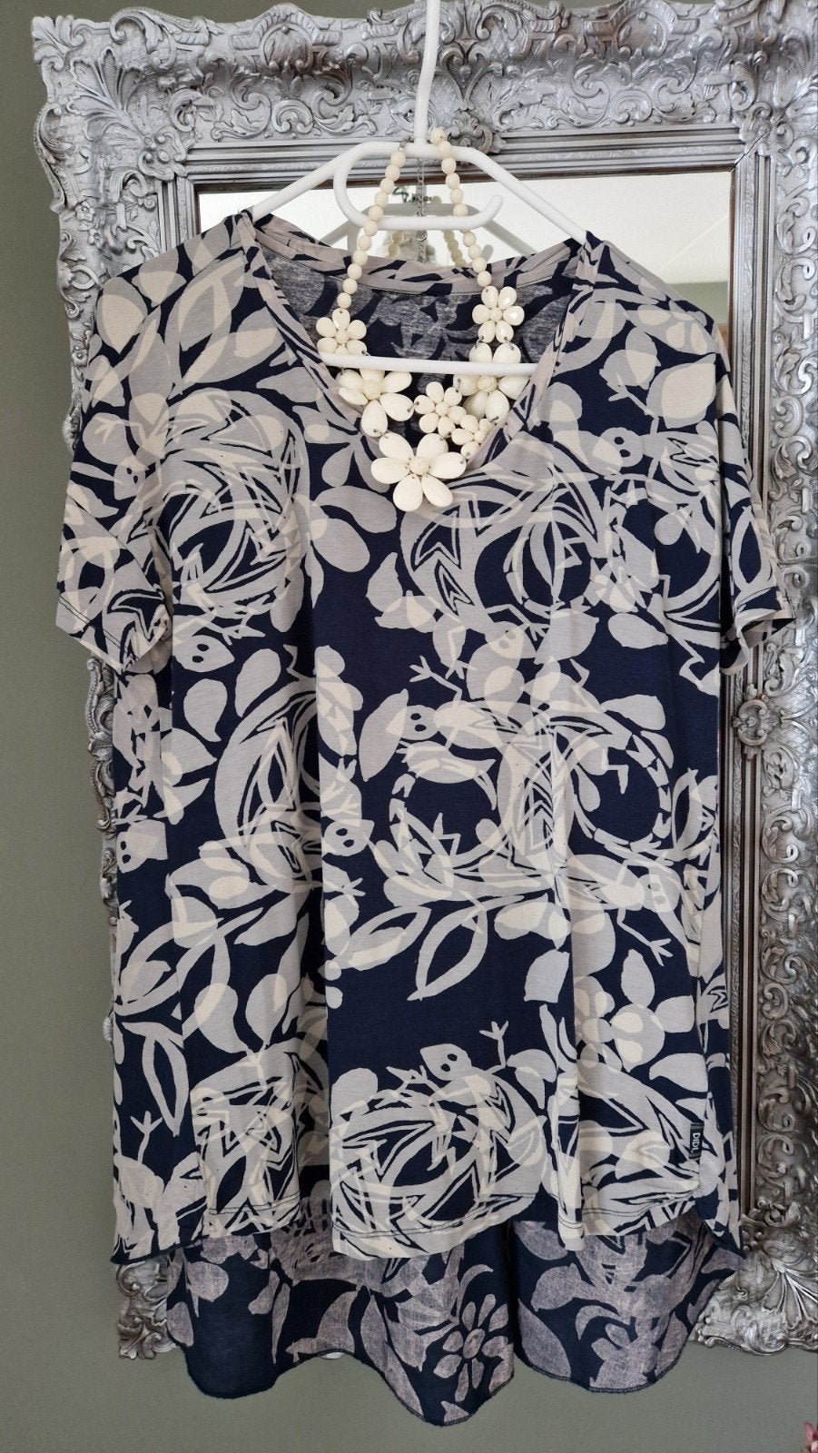 DIDI Tuniek/Blouse met korte mouwen, Maat 38/40 (M), Blauw, DIDI, Ophalen of Verzenden
