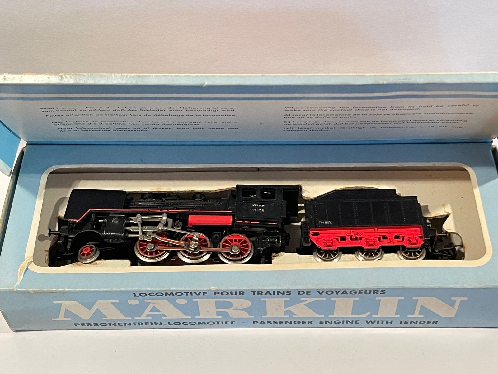 ** 60er Jaren ** Märklin 3003 ** Stoomloc met Tender **, Wisselstroom, Locomotief, Ophalen of Verzenden, Zo goed als nieuw