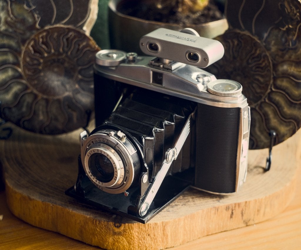 Agfa Isolette II met Voigtlander rangefinder, Audio, Tv en Foto, Fotocamera's Analoog, Ophalen of Verzenden, Gebruikt, Compact