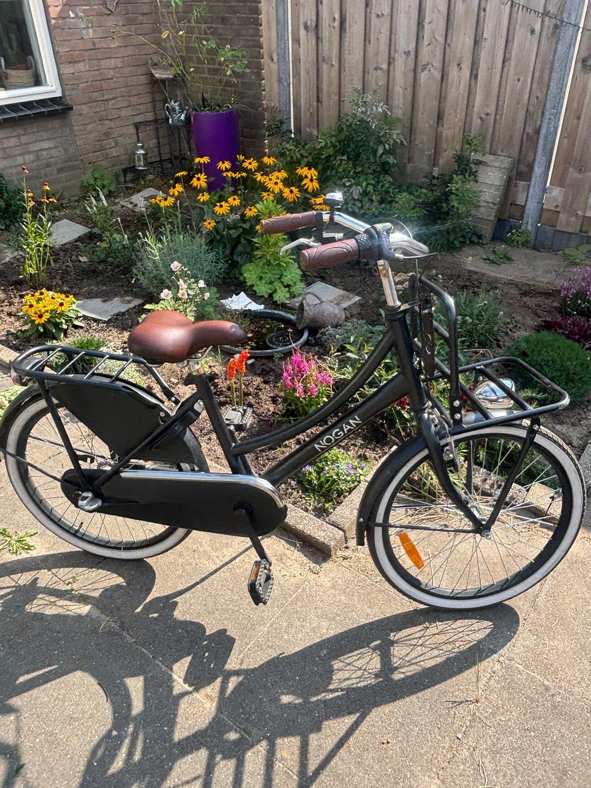 Nogan 22 inch fiets met 3 versnellingen en handrem, Gebruikt, Velgrem, Versnellingen, Minder dan 47 cm