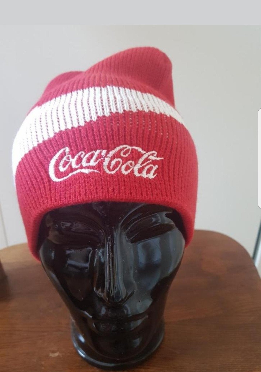 Originele Coca-Cola wintermuts / beanie (rood/wit), Ophalen of Verzenden, Zo goed als nieuw, Muts