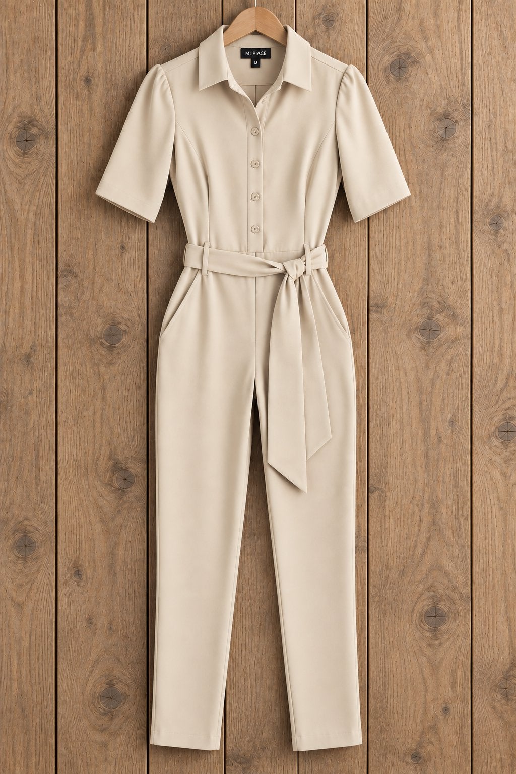 Mi Piace travelstof jumpsuit maat: XS of S kleur: Kit, Kleding | Dames, Verzenden, Nieuw, Maat 36 (S), Wit