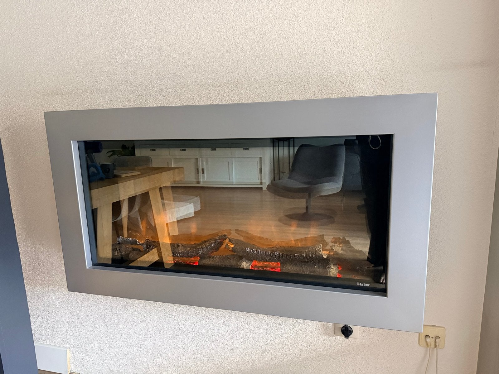 Elektrische sfeerhaard van het mee Faber, Huis en Inrichting, Haarden, Ophalen of Verzenden, Zo goed als nieuw, Hangende haard