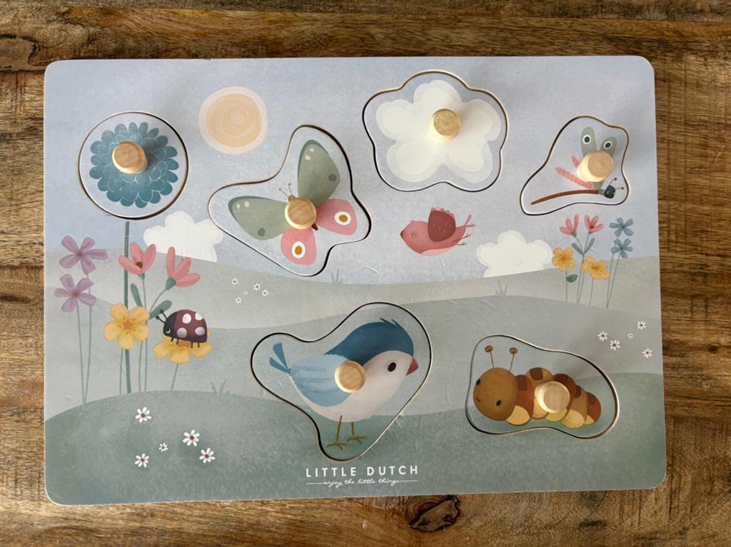 Little dutch puzzel flowers and butterflies, Ophalen of Verzenden, Zo goed als nieuw, Overige typen