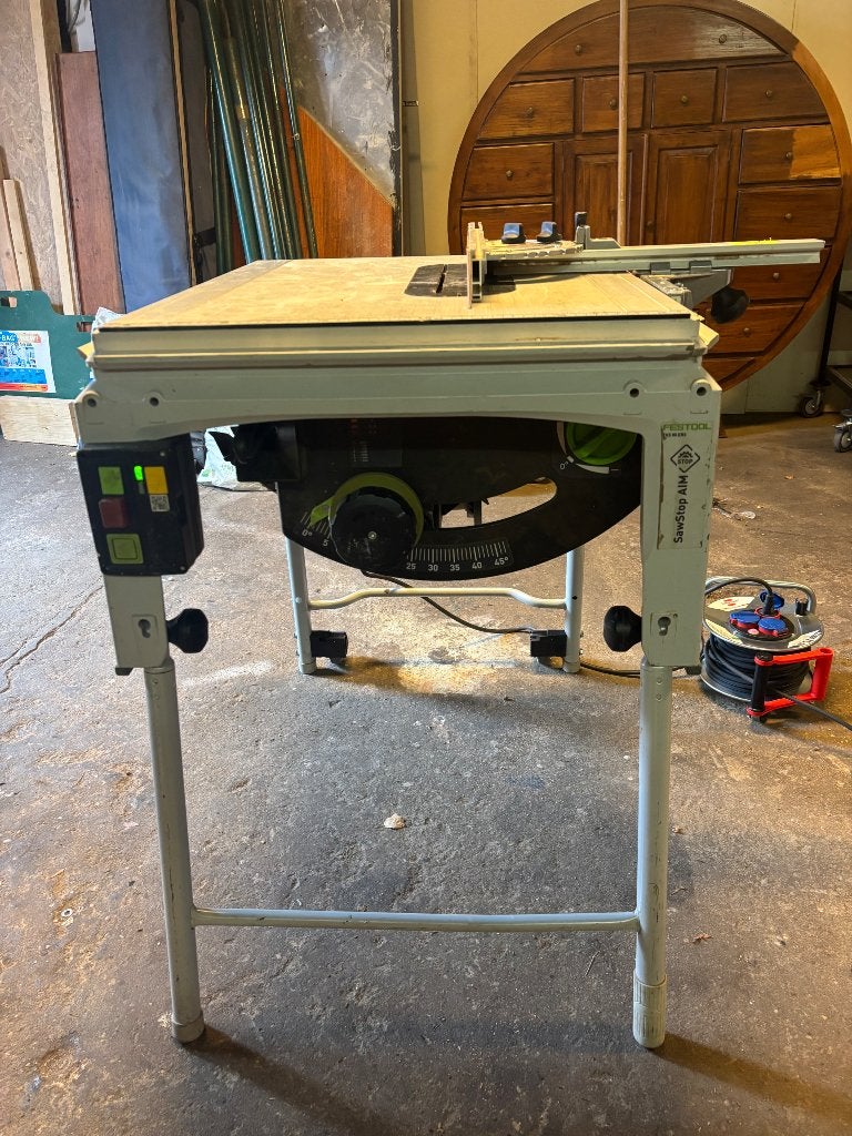 Festool TKS 80 sawstop tafelzaag, Ophalen, Gebruikt, Cirkelzaag, 30 tot 70 mm