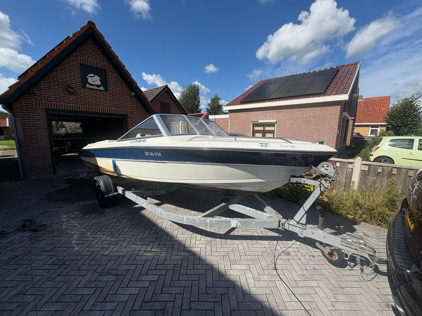 Glazige speedboot met trailer - Ideaal voor watersport!, Ophalen, Overige merken, Gebruikt, Binnenboordmotor