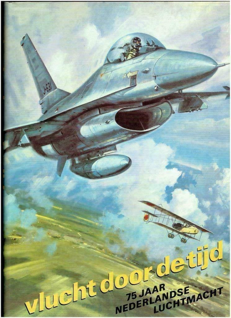 Boek, Vlucht door de tijd 75 jaar luchtvaartgeschiedenis, Ophalen of Verzenden, Zo goed als nieuw, Luchtmacht