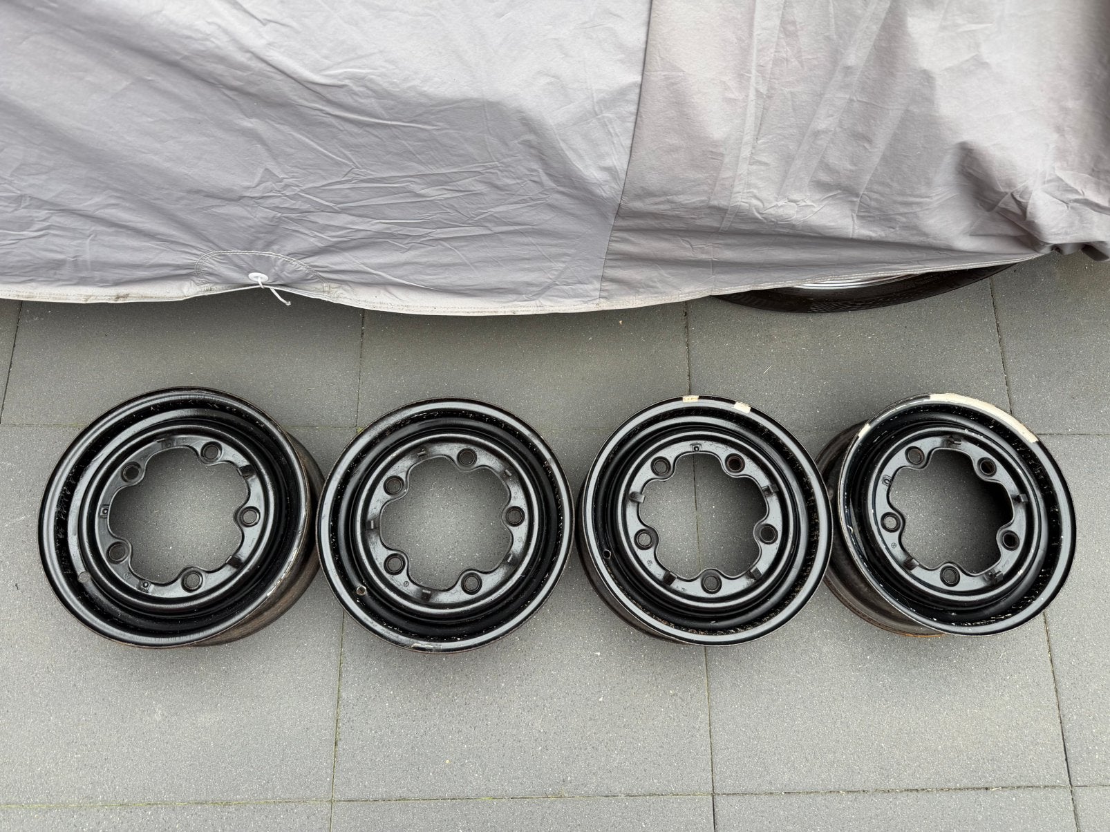 Volkswagen vw T1 Spijlbus Stalen velgen 14 inch 5J 5x205, Auto-onderdelen, Ophalen, 14 inch, Gebruikt, Velg(en)