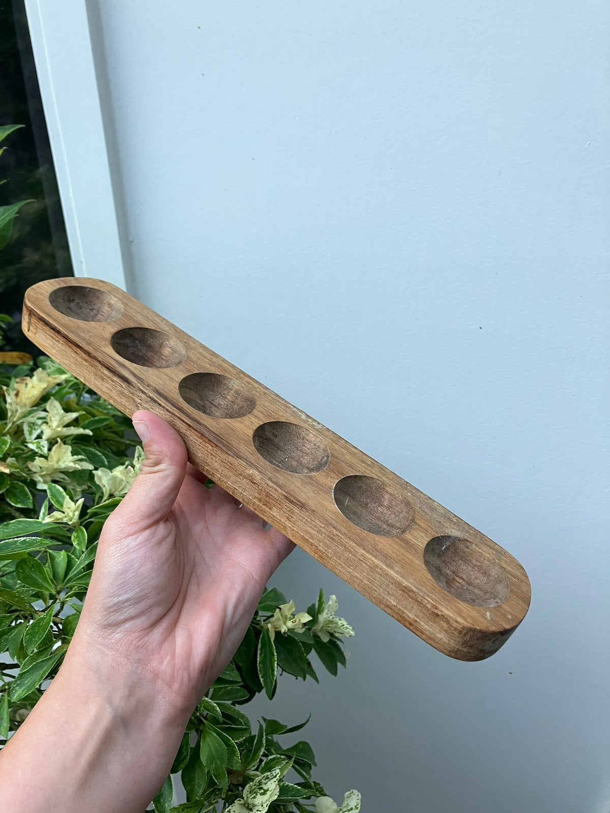 Vintage hout houten eierrek eierhouder ei eieren, Ophalen of Verzenden