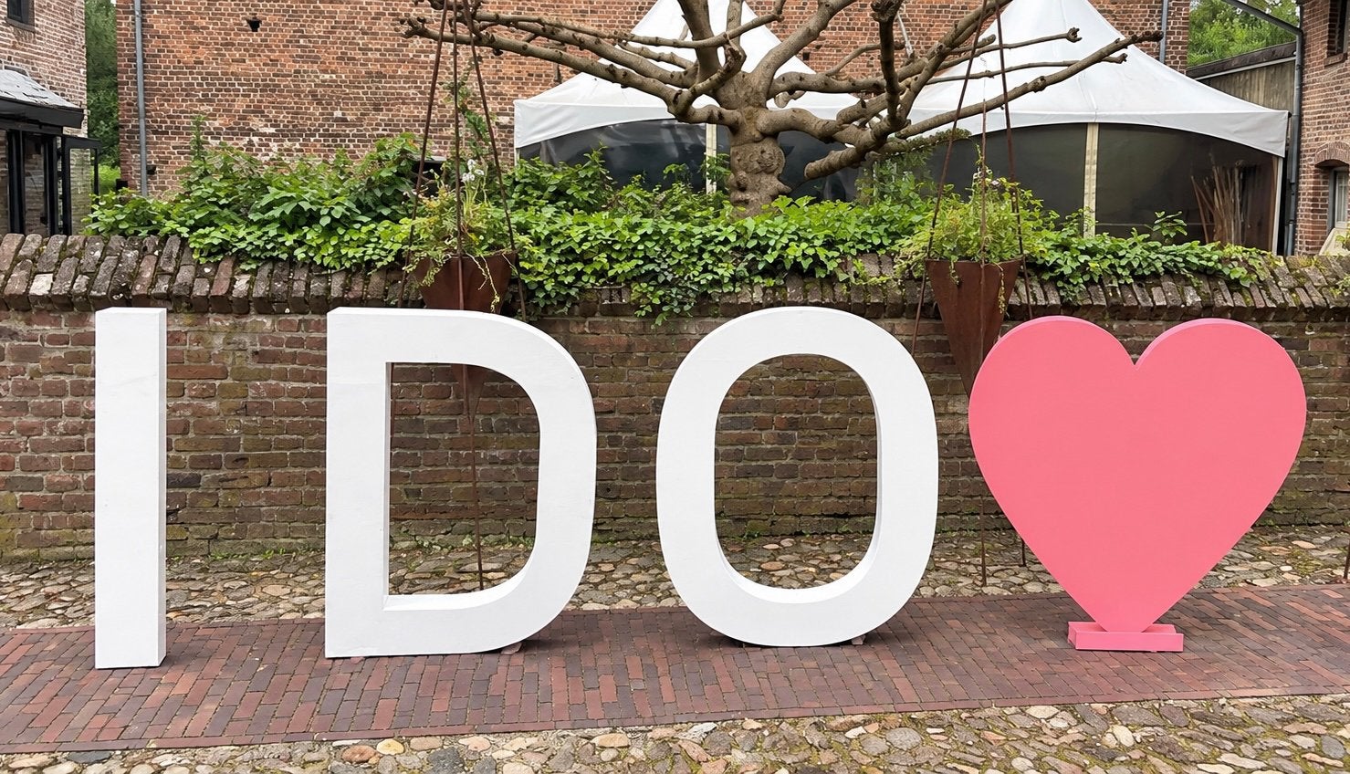 Mooie houten I DO letters met hart, Kleding | Dames, Ophalen, Zo goed als nieuw, Accessoires