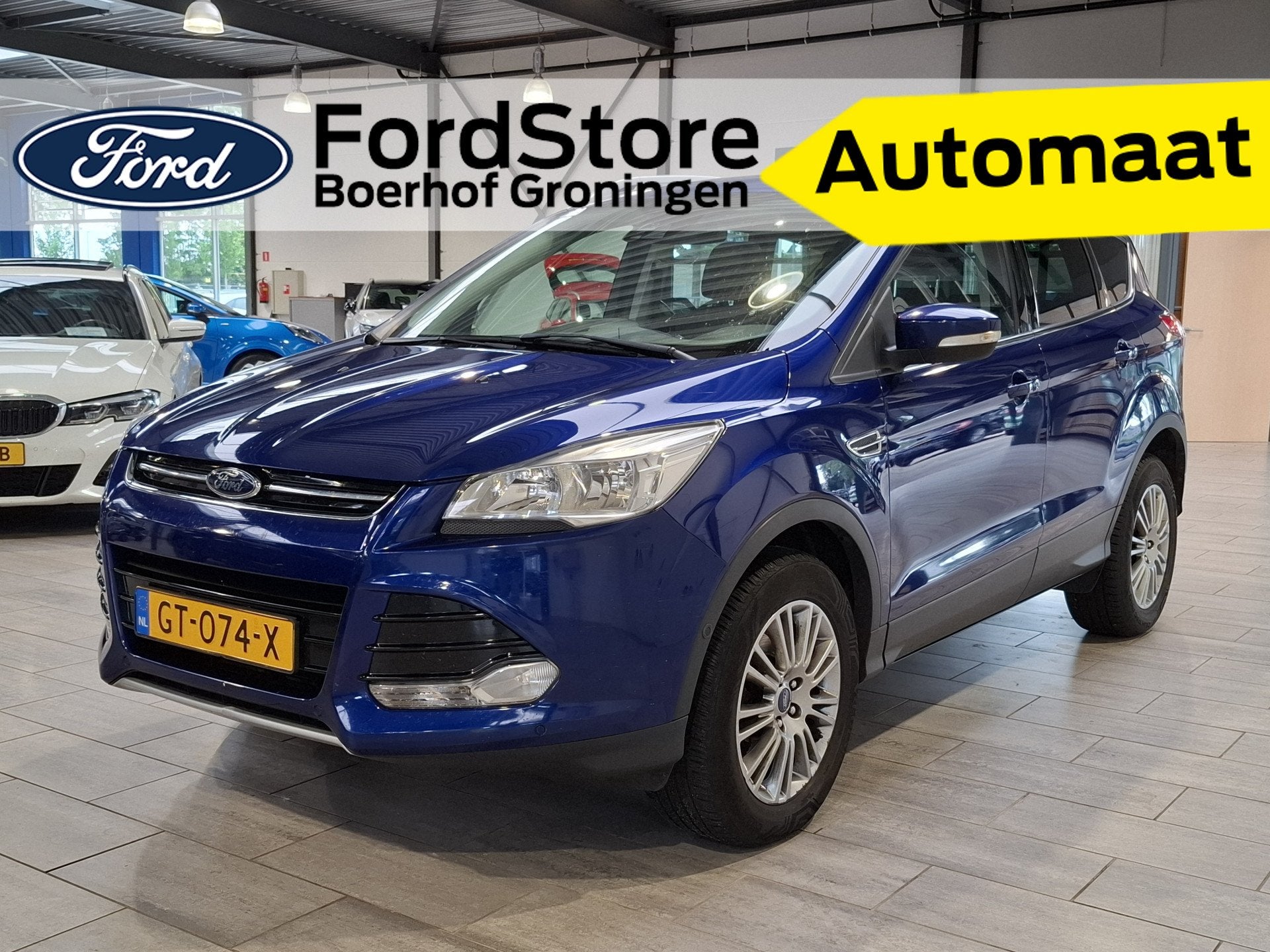 Ford Kuga 1.6 Titanium 183 pk Plus 4WD | Trekhaak | Pano | C, Auto's, Gebruikt, Zwart, 4 cilinders, Blauw