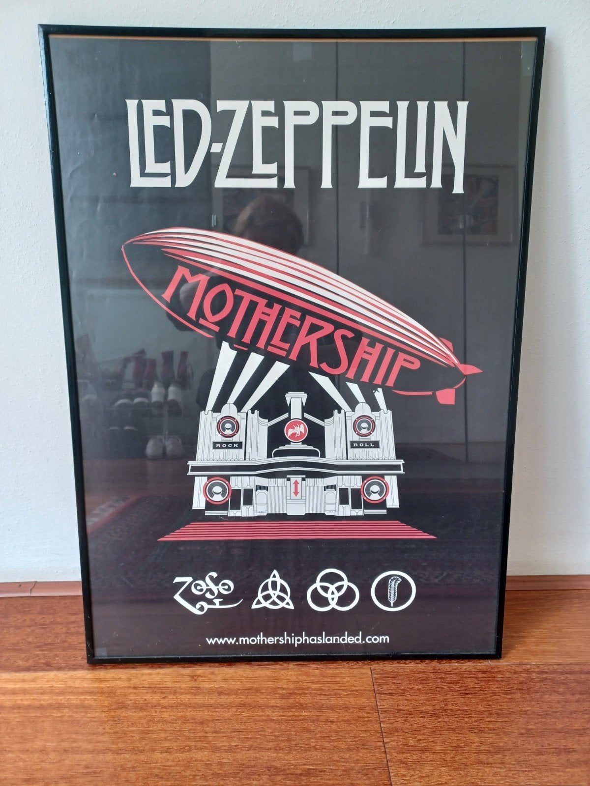 Led Zeppelin Mothership Poster met lijst, Met lijst, Ophalen of Verzenden, A1 t/m A3, Muziek