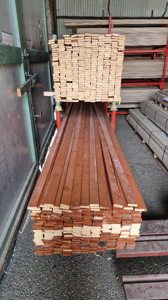 Vuren latten planken lambrisering ( 243 ), Doe-het-zelf en Verbouw, Hout en Planken, Ophalen, Minder dan 25 mm, Zo goed als nieuw