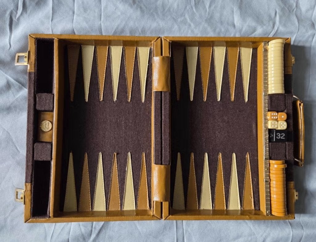 Backgammon Aries vintage 1970s, Ophalen of Verzenden, Zo goed als nieuw