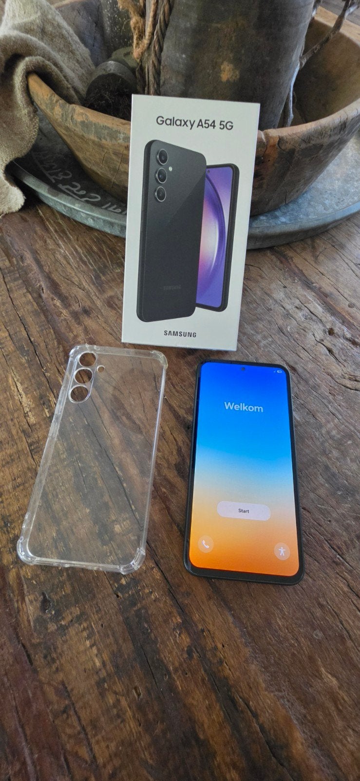 Samsung Galaxy A54 5G met hoesje en originele verpakking, Telecommunicatie, Mobiele telefoons | Samsung, Ophalen, Zwart, Touchscreen