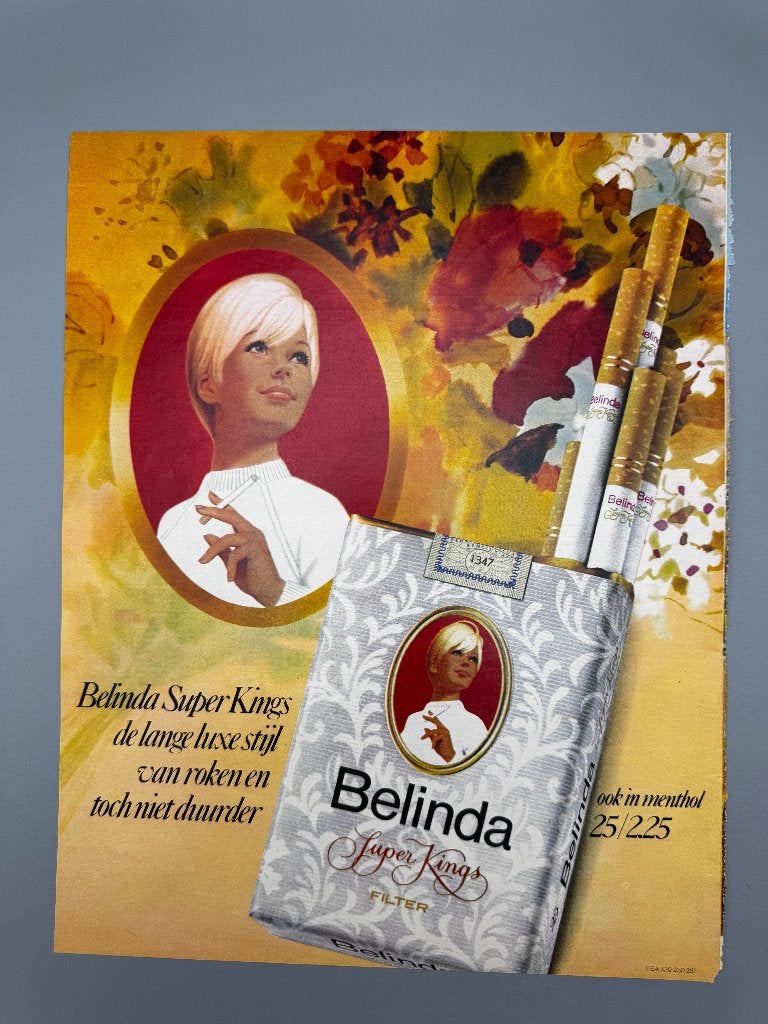 Originele Vintage Belinda & Bibsy Cola Reclame, Ophalen of Verzenden, Gebruikt, Overige typen