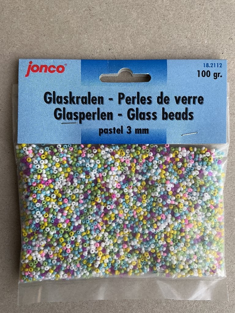Zakje glaskralen pastel (100gram), Hobby en Vrije tijd, Ophalen of Verzenden, Nieuw, Overige thema's, Overige typen