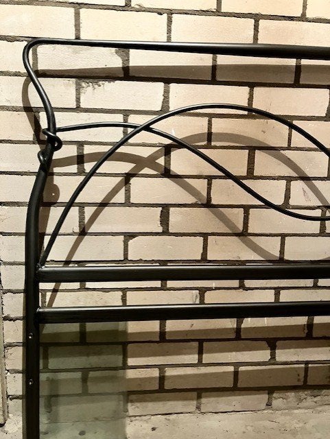 2 pers. bed - metalen frame incl. Lattenbodem, Ophalen, 180 cm, 200 cm, Metaal