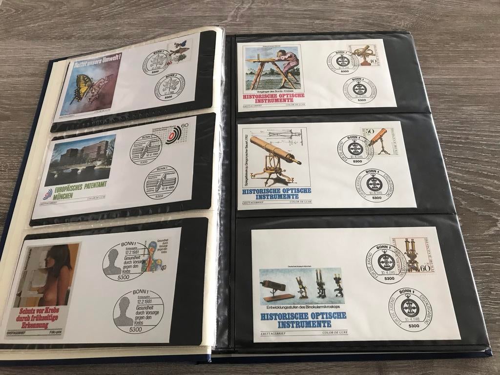127 FDC's Duitse Bundespost in Importa album, Ophalen of Verzenden, Onbeschreven, Europa