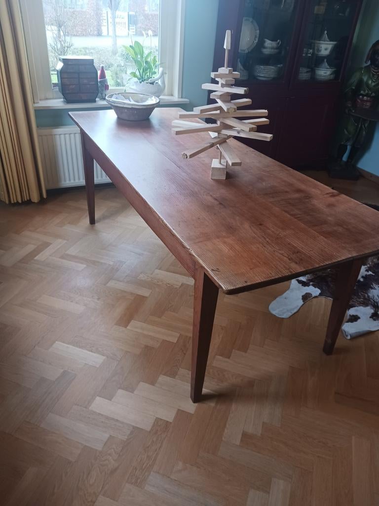 Franse tafel van 220 cm., Antiek en Kunst, Antiek | Meubels | Tafels, Ophalen