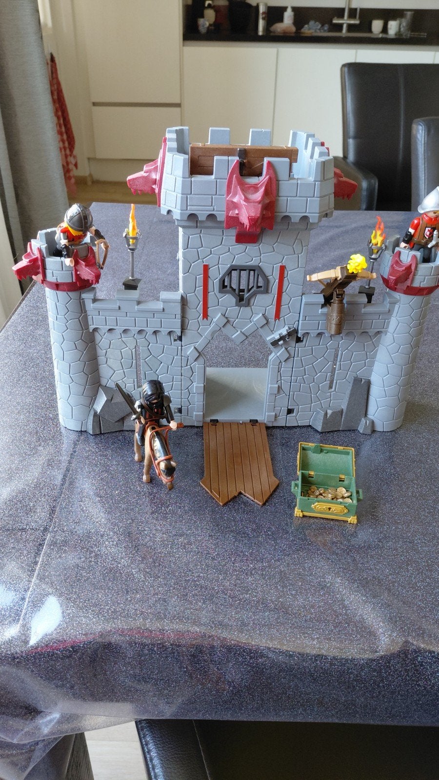 Playmobil Super 4: Galjoen Kameleon & Burcht Zwarte Ba, Kinderen en Baby's, Ophalen, Gebruikt, Complete set, Fantasy