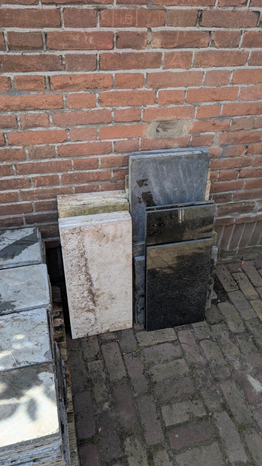 Diverse natuursteen, Tuin en Terras, Ophalen, Gebruikt, Terrastegels, Natuursteen