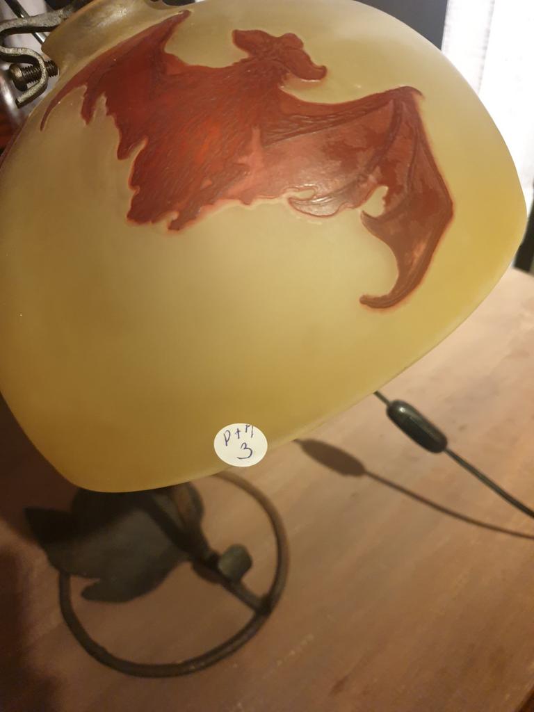 Type Galle art deco tafellamp, Ophalen