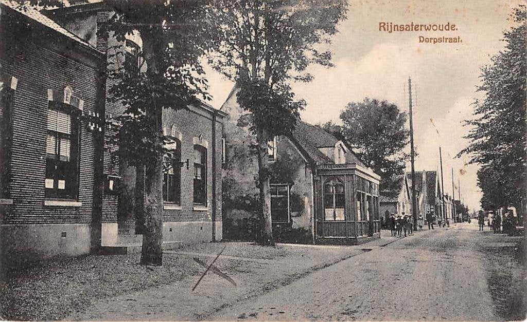 Rijnsaterwoude Dorpstraat, Ophalen of Verzenden, 1920 tot 1940, Gelopen, Zuid-Holland