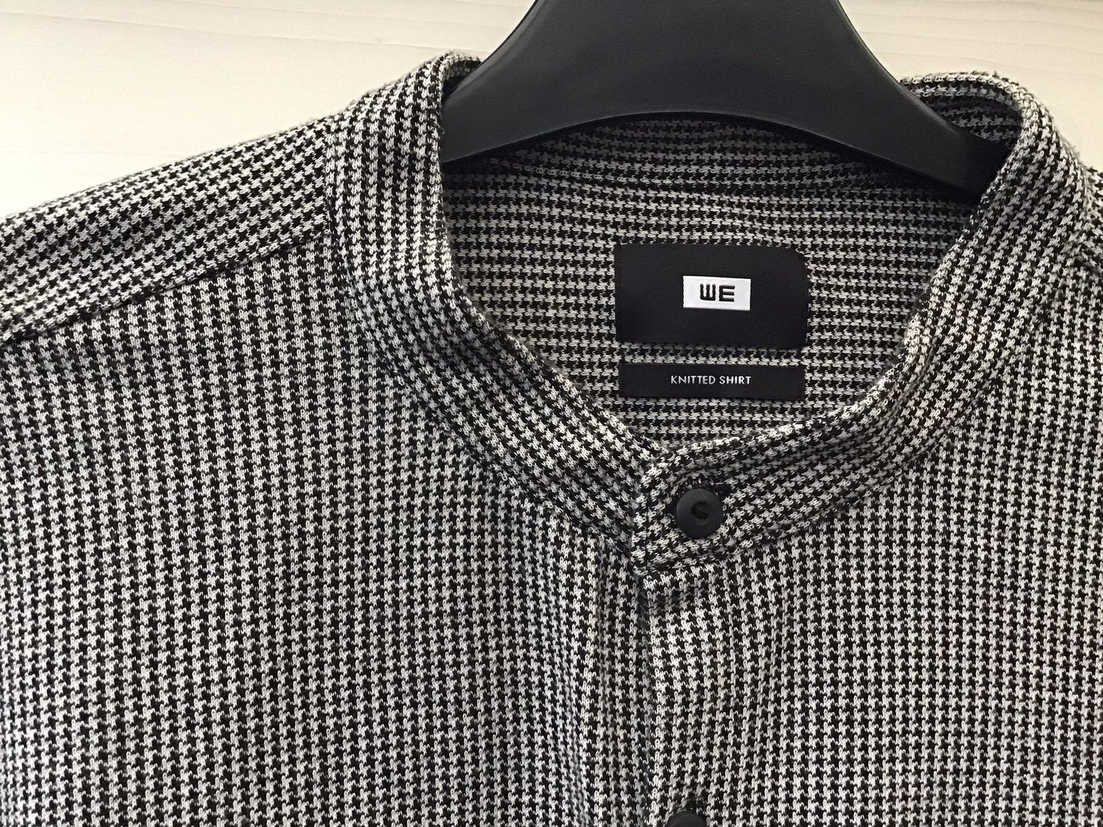 Mooie heren blouse van de we, Ophalen of Verzenden, Zo goed als nieuw, Zwart, Halswijdte 43/44 (XL)