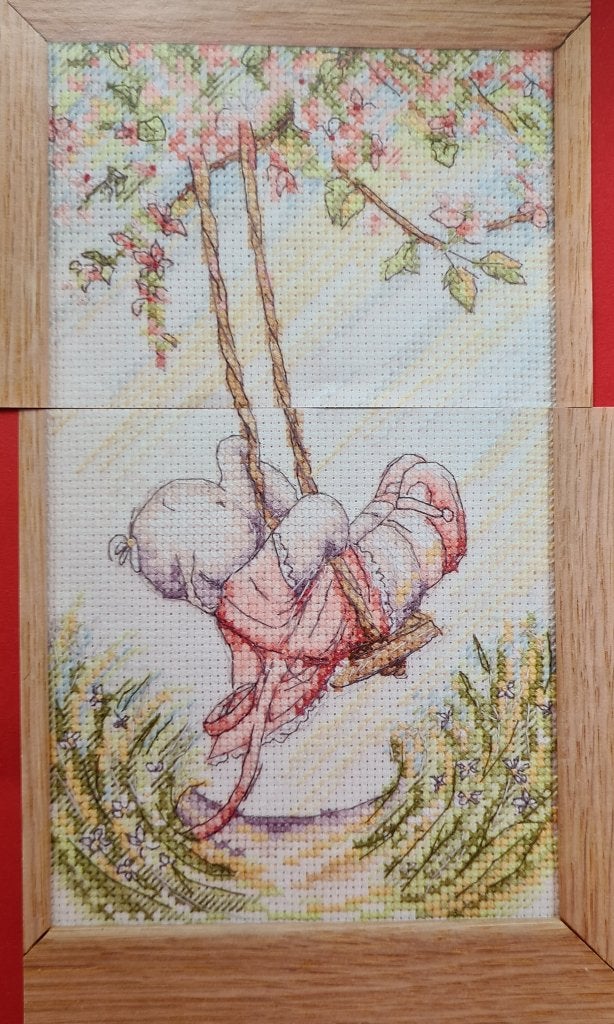 Lottie de olifant op een schommel borduurpatroon, Ophalen, Nieuw, Handborduren, Patroon