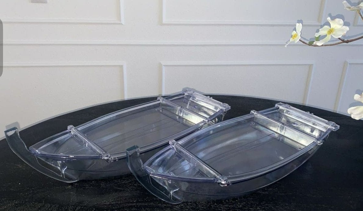 4x Acryl Sushi Boten - Nieuwstaat, Overige typen, Ophalen of Verzenden, Nieuw, Kunststof