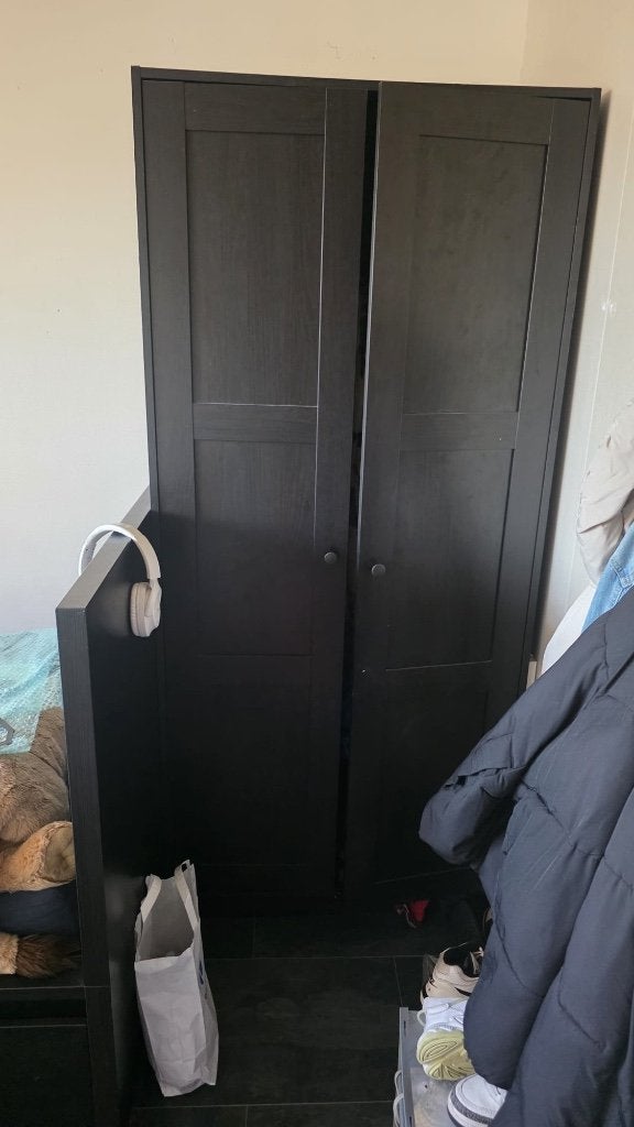 Bed en kast, Ophalen, Gebruikt, 90 cm, Eenpersoons