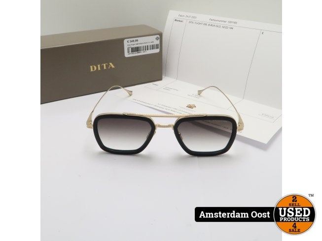 Dita Flight 006 B-BLK-GLD | In nette staat, Dita, Zo goed als nieuw, Support@dita.com, 9191 Irvine Center Drive, Suite 300
Irvine, CA 92618
USA