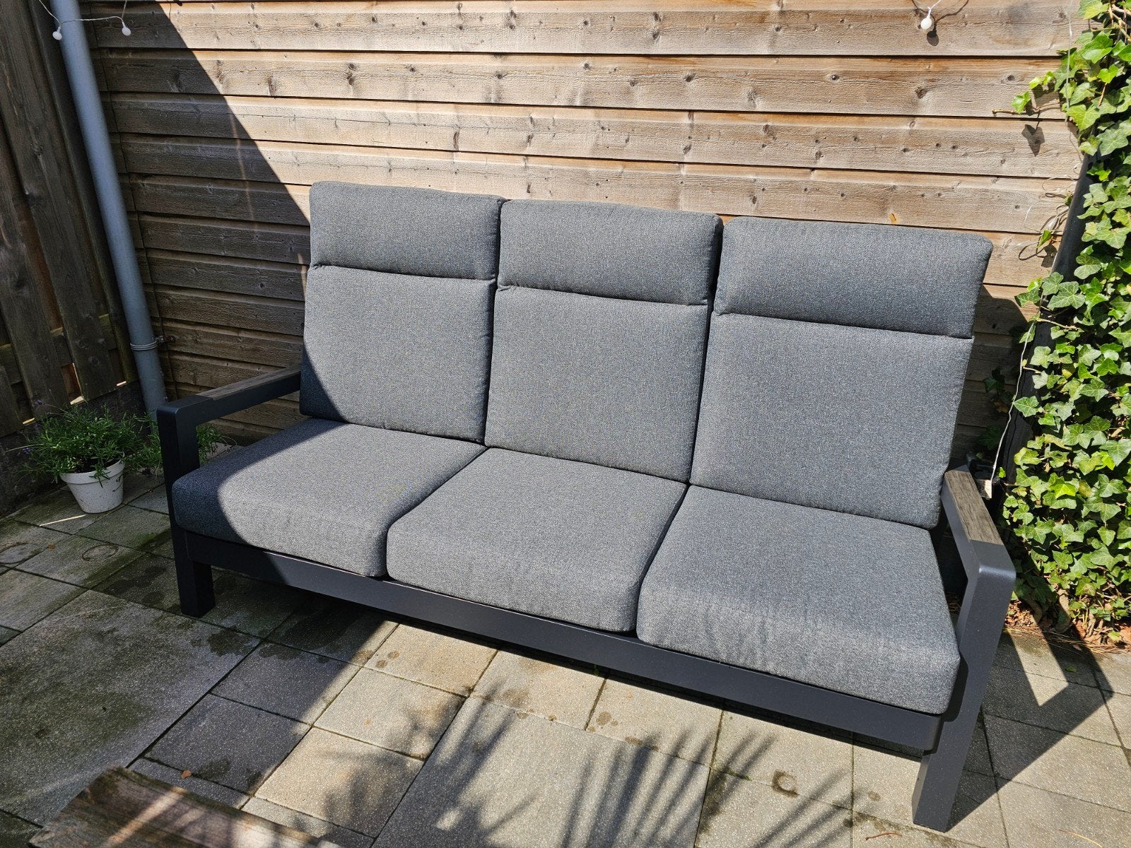 3zits tuinbank antraciet nog nieuw, Tuin en Terras, Ophalen, Nieuw, Aluminium
