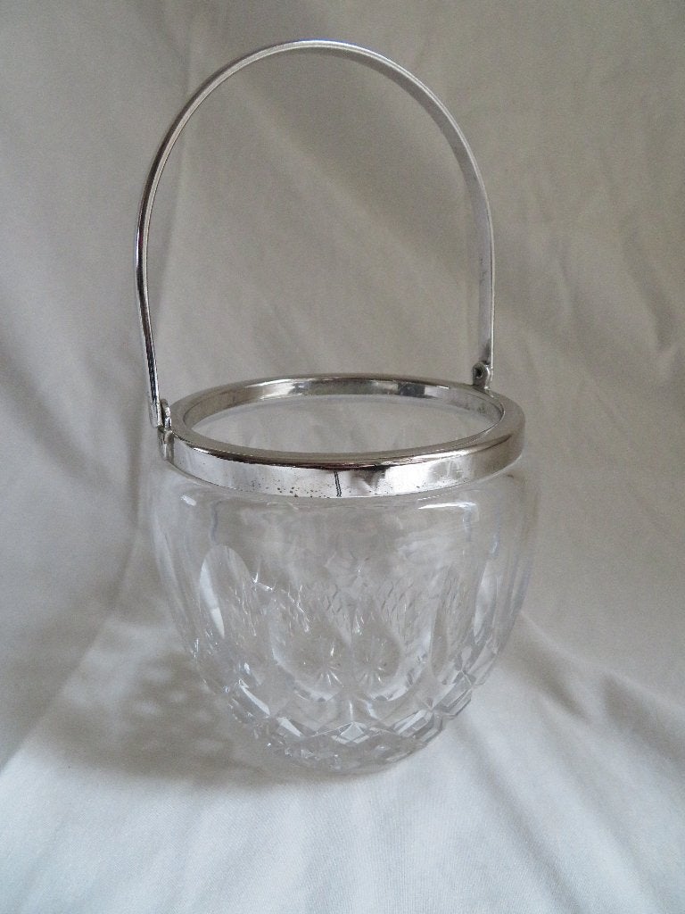 Oude kristal ijsemmer Rhodium, Ophalen of Verzenden