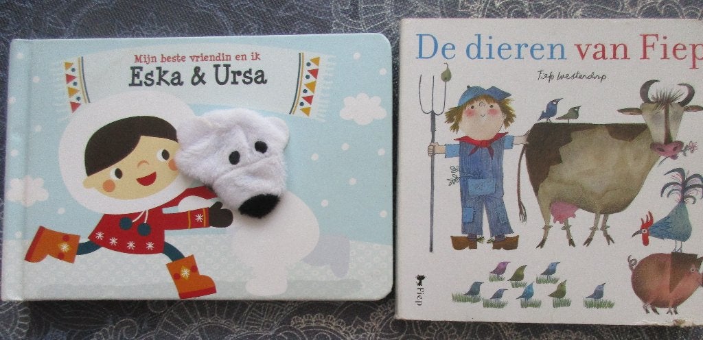 2 leuke zgan blokboekjes- Eska & Ursa / de dieren van Fiep, Boeken, Ophalen of Verzenden, Zo goed als nieuw, Uitklap-, Voel- of Ontdekboek